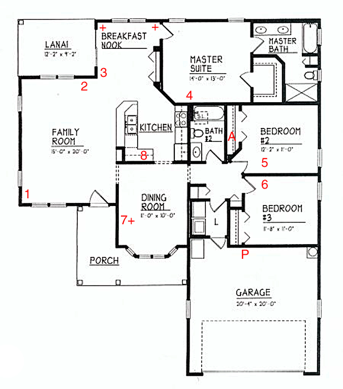 picture of layout with drops in red