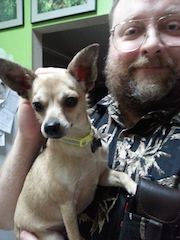 Rudy with Allan in the kitchen